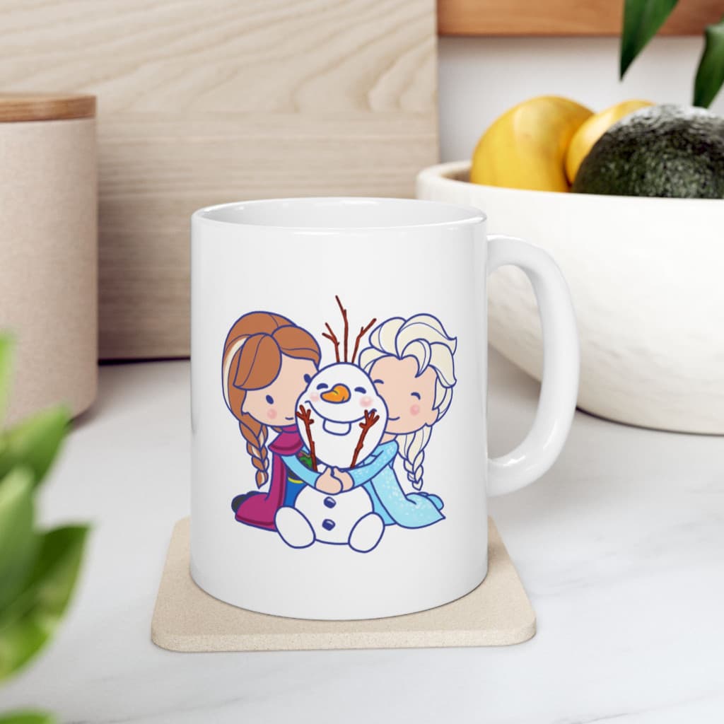 Cana ceramica personalizata, design Frozen, 330 ml, alba 5
