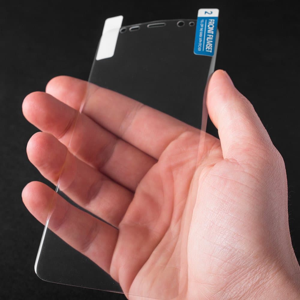Folie protectie PET (plastic) pentru Samsung Galaxy S6 Edge, acoperire inclusiv margini curbate 2