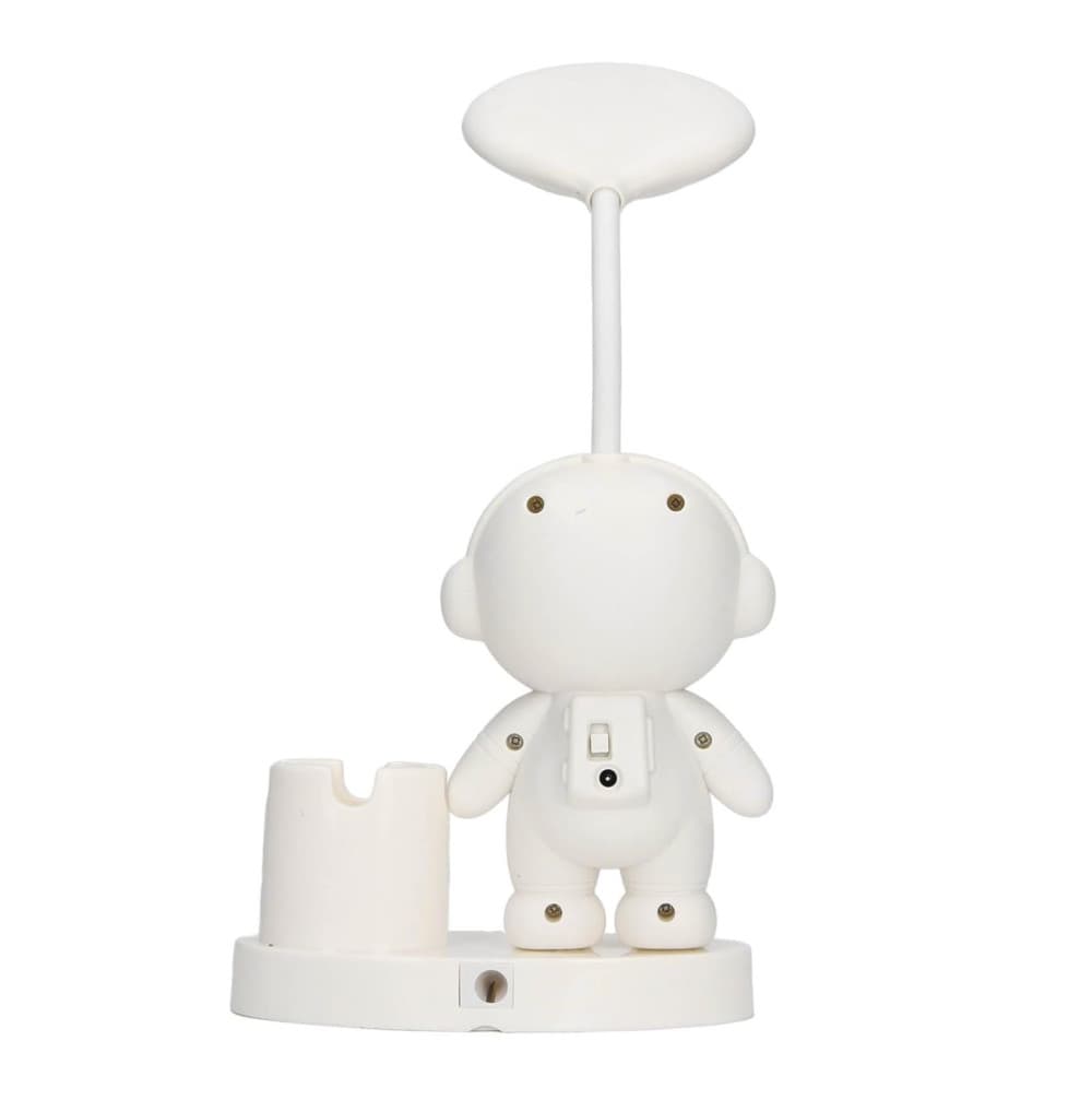 Lampa LED cu suport creioane si ascutitoare, astronaut alb 3