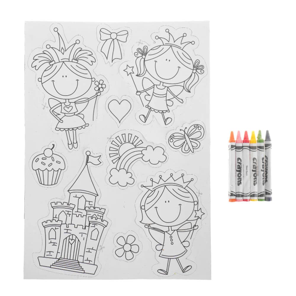 Set magneti de frigider de colorat - Printesa in castel 2