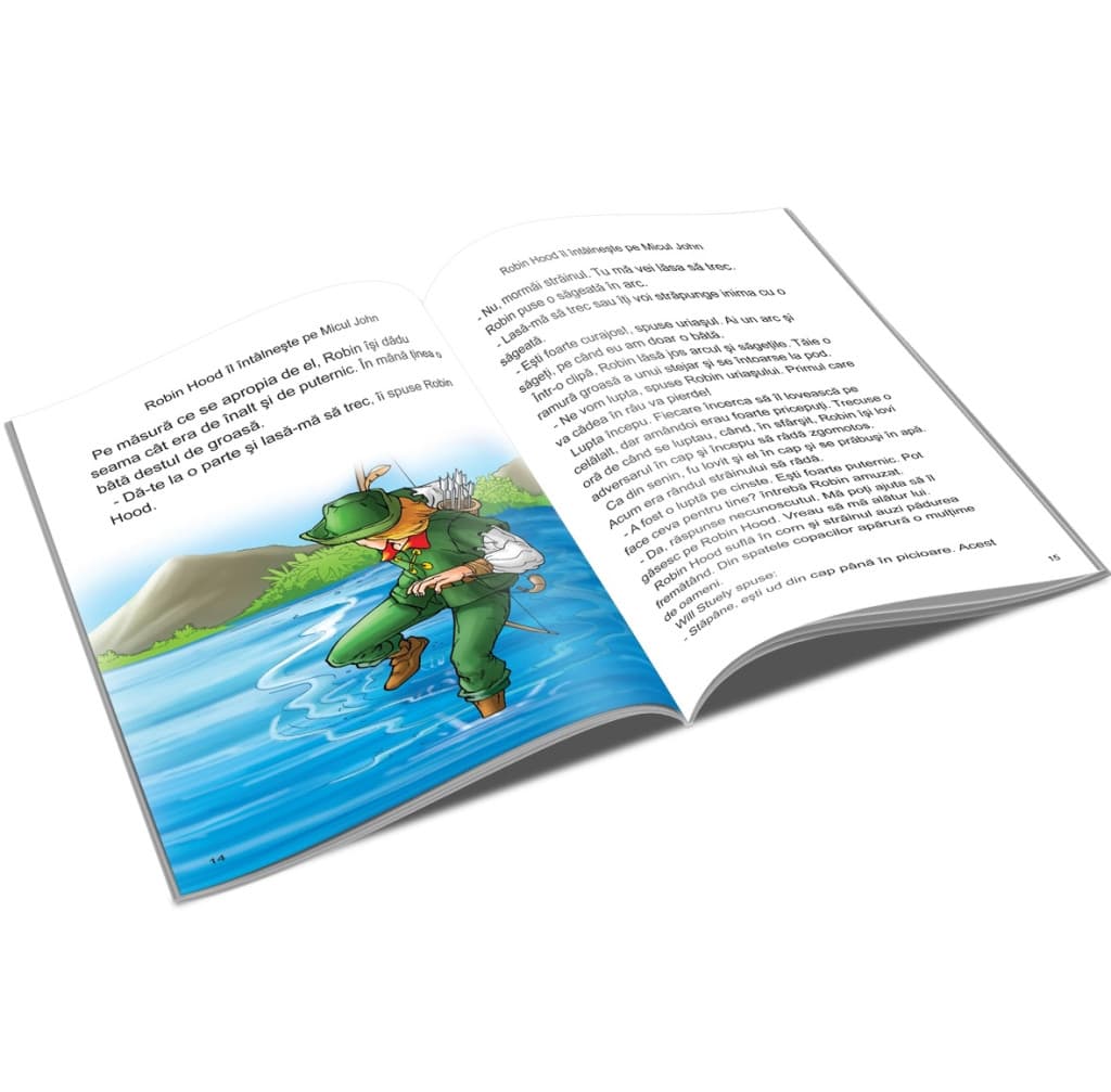 Aventurile lui Robin Hood, editura Unicart, carte ilustrata pentru copii 2
