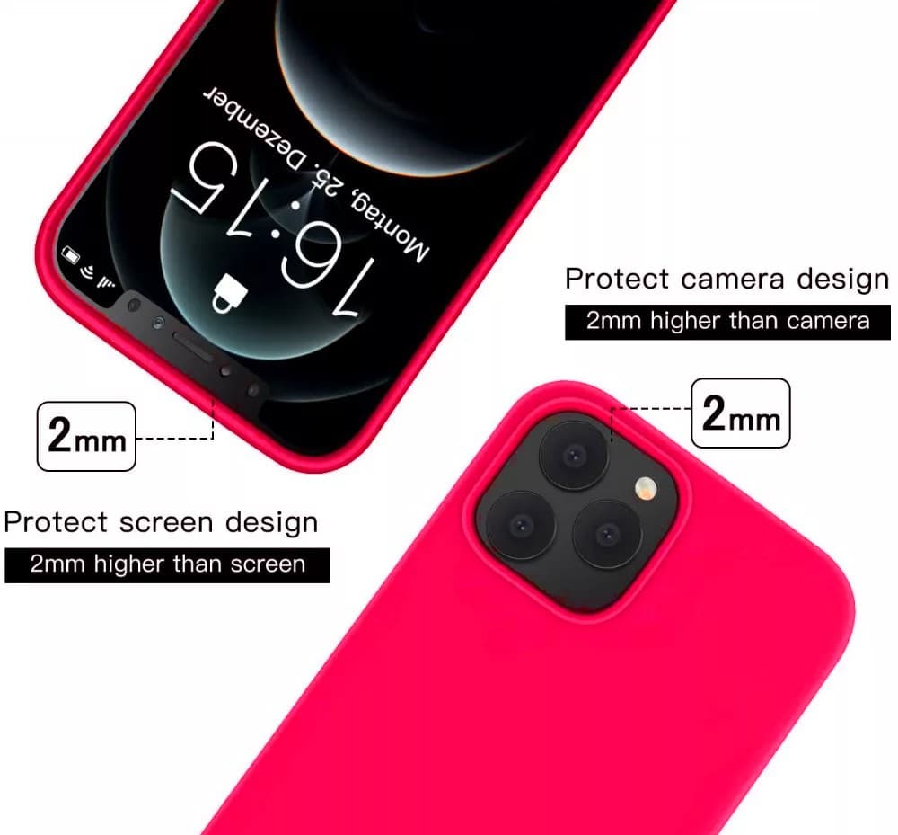 Husa Samsung Galaxy A12 Luxury Silicone, catifea in interior, roz fucsia 3