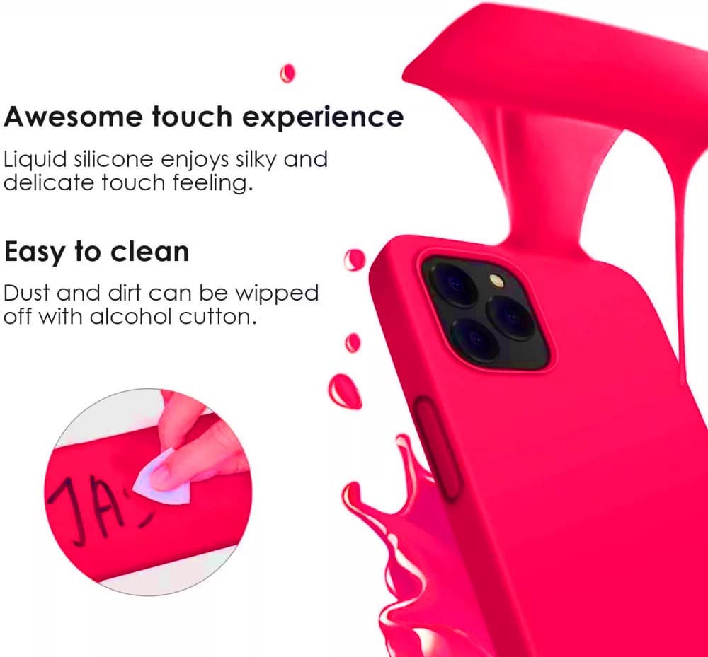 Husa Samsung Galaxy A12 Luxury Silicone, catifea in interior, roz fucsia 4