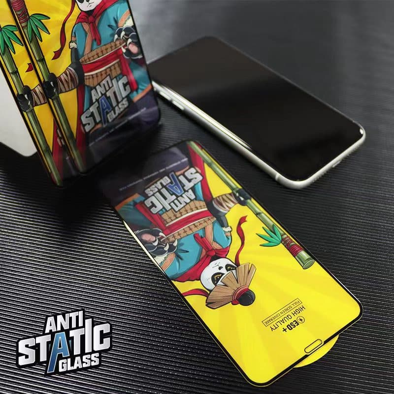 Folie sticla Samsung Galaxy A05s, Kungfu Panda, Antistatic Glass ESD +, margini negre 3