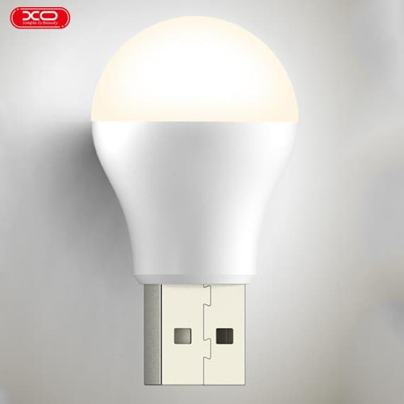 Mini bec XO Y1, conectare USB-A, 45 x 25 mm, 1W, lumina rece 2