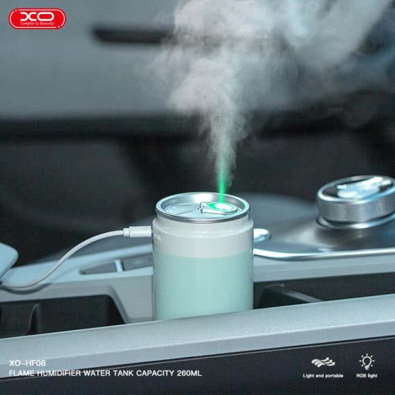 Umidificator casa/auto XO HF08, aspect doza suc, 260 ml, gri 5