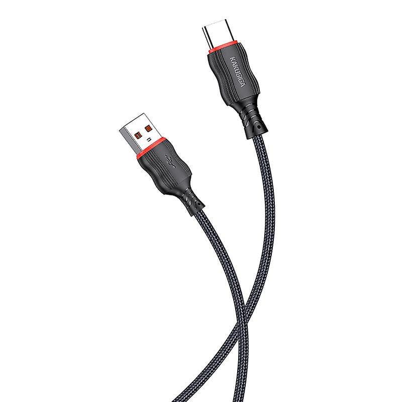 Cablu de date si incarcare USB to Lightning (iPhone) Kakusiga KSC-807, 2.4A, 1 metru, negru 2