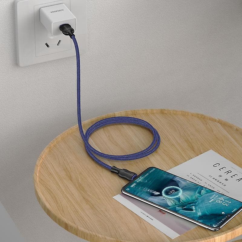 Cablu de date si incarcare USB to Lightning (iPhone) Kakusiga KSC-807, 2.4A, 1 metru, negru 3