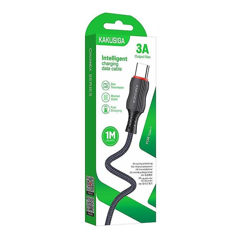 Cablu de date si incarcare USB to Lightning (iPhone) Kakusiga KSC-807, 2.4A, 1 metru, negru 4