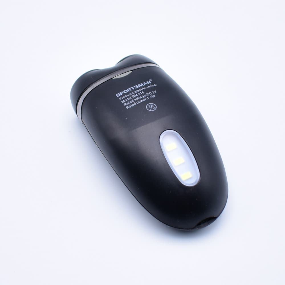 Aparat de ras Sportsman SM-516, functionare cu baterii, functie lampa LED 3