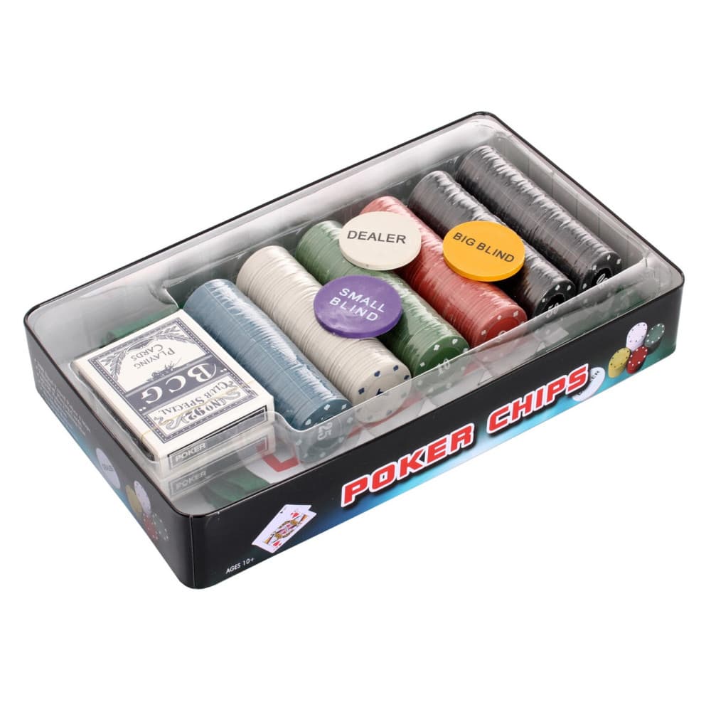 Set poker 300 jetoane Poker Box, în cutie metalica 2
