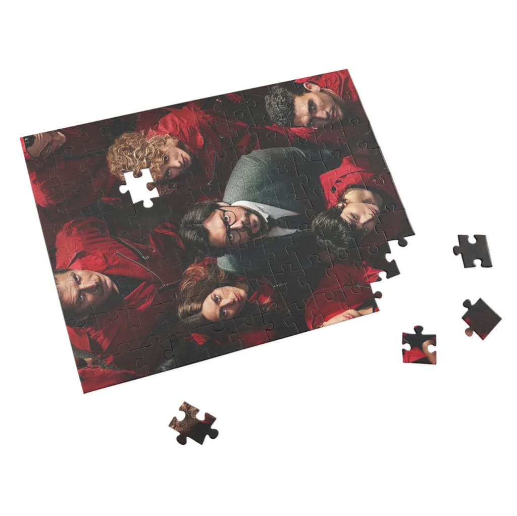 Puzzle 80 piese, 20 x 15 cm, personaje Casa de Papel, model 3 2