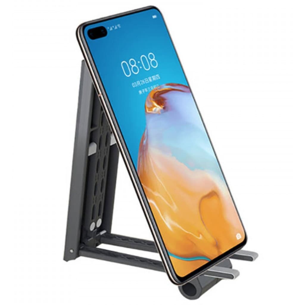 Suport/stand de birou Andowl Q-ZJ009, pentru laptop, tableta, telefon, pliabil, reglabil, negru 4