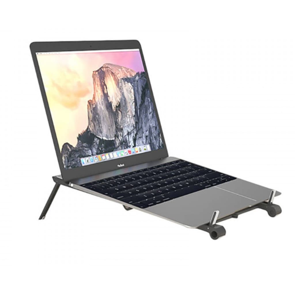 Suport/stand de birou Andowl Q-ZJ009, pentru laptop, tableta, telefon, pliabil, reglabil, negru 5