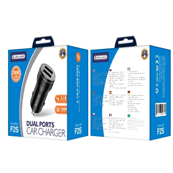 Incarcator auto Jellico F2S, dual port USB, 18W, 3.1A, negru 4
