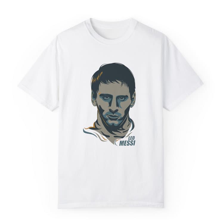 Tricou personalizat alb, copii/adulti, design Messi 1, modal, diverse marimi 2