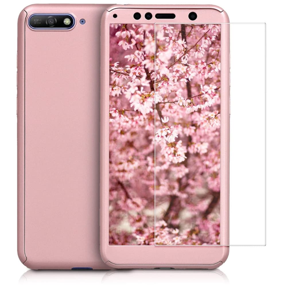 Husă Full Cover 360° pentru Huawei Mate 30 Lite (față + spate + sticlă), rose gold 2