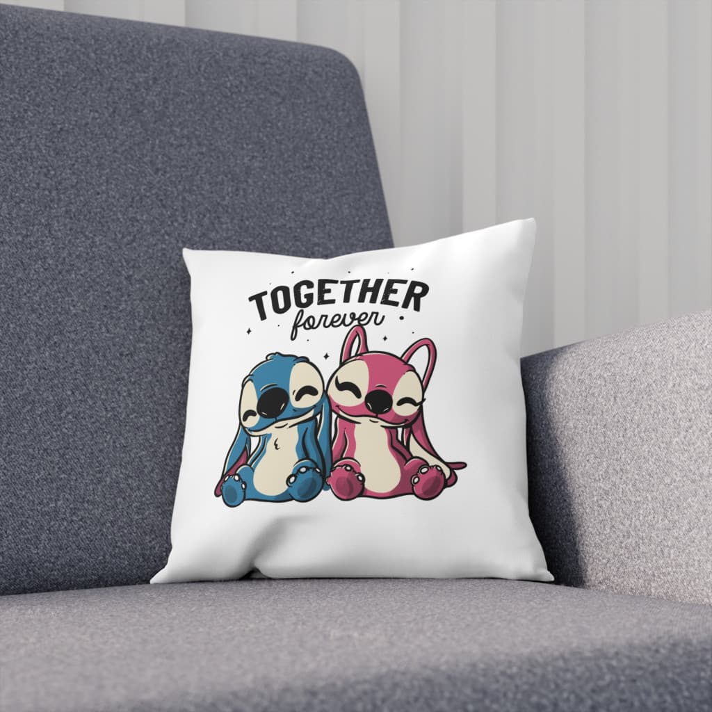 Perna decorativa personalizata, 40 x 40 cm, alba, mata, husa detasabila, model 4 2