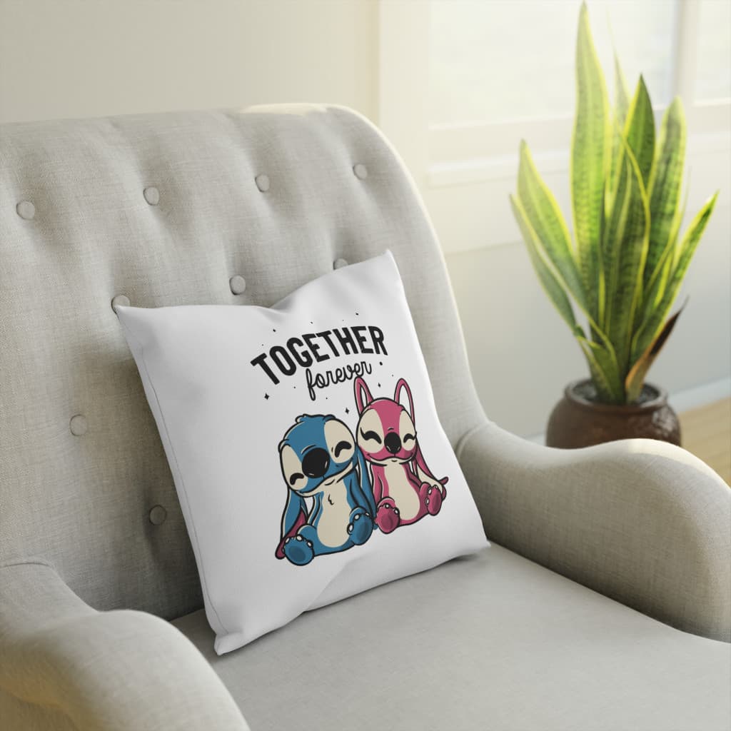 Perna decorativa personalizata, 40 x 40 cm, alba, mata, husa detasabila, model 4 3