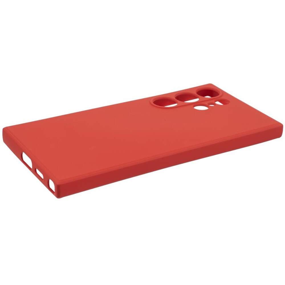 Husa Samsung Galaxy S23 Ultra, Luxury Silicone, catifea in interior, protectie camere, rosie 3