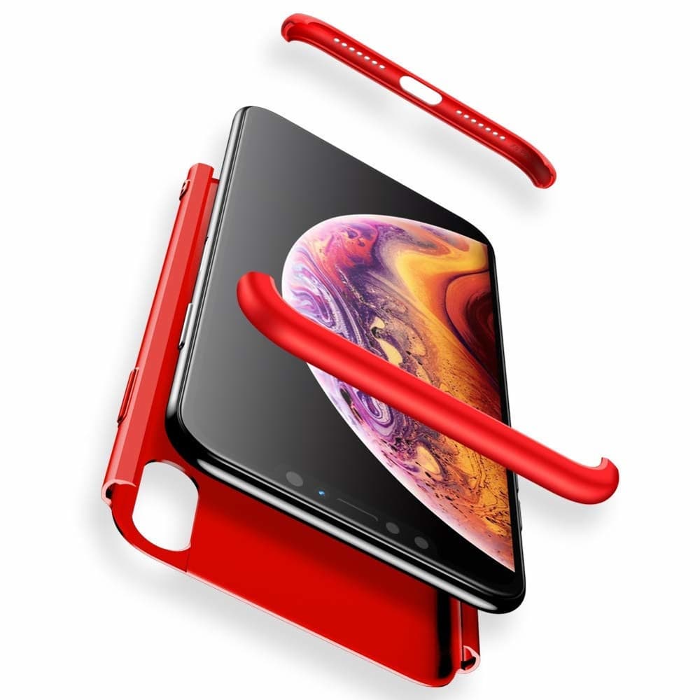 Husa Full Cover GKK (fata + spate) pentru Apple iPhone XS Max, rosie 2