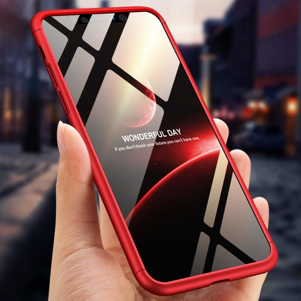 Husa Full Cover GKK (fata + spate) pentru Apple iPhone XS Max, rosie 4