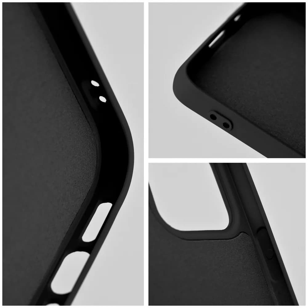 Husa Apple iPhone 15 Pro Max, Luxury Silicone, catifea in interior, protectie camere, neagra 2