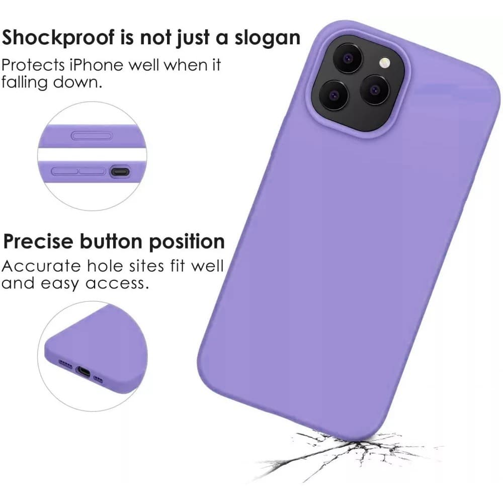 Husa Oppo A54 4G Luxury Silicone, catifea in interior, protectie camere, mov 3