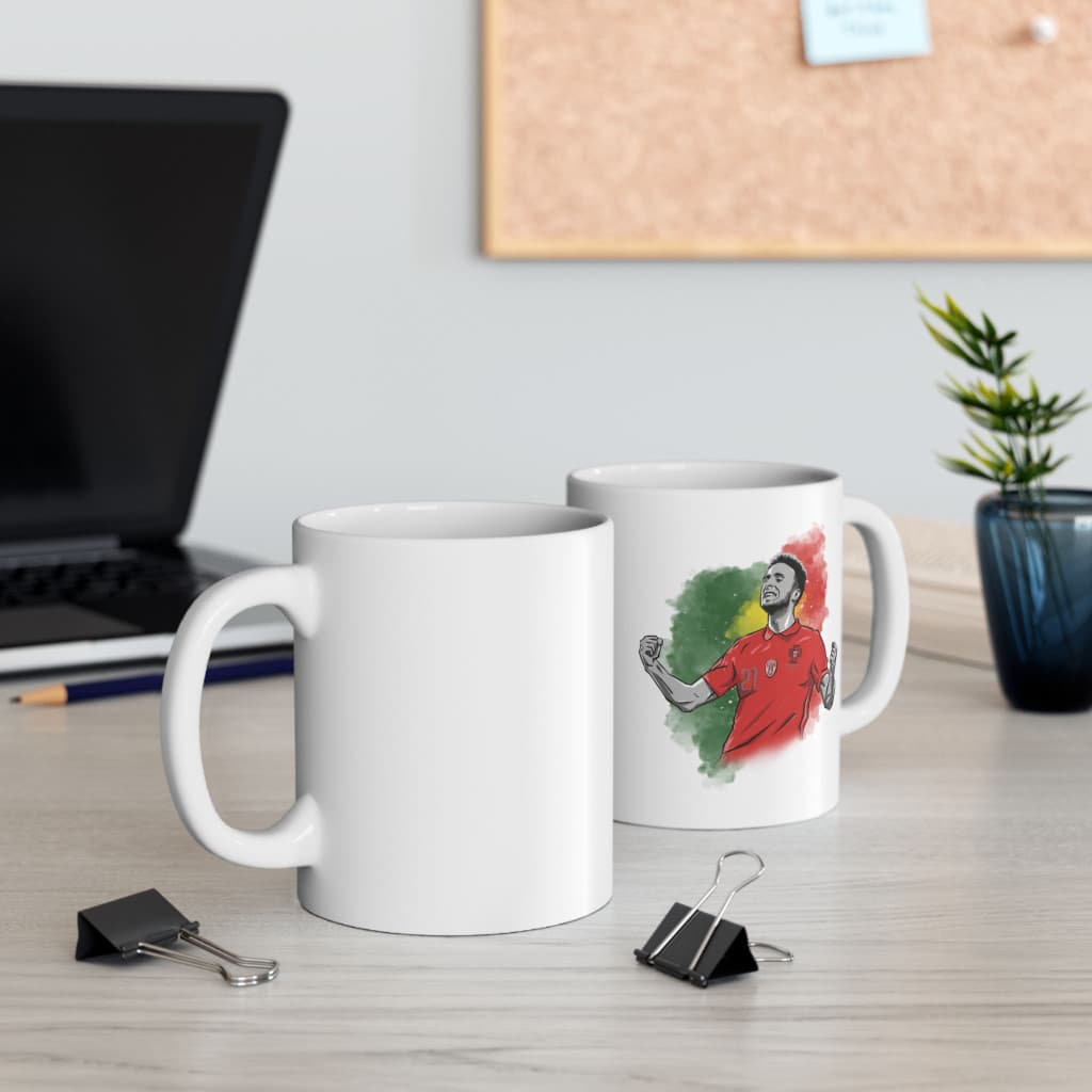 Cana ceramica personalizata, design Portugalia 2024, 330 ml, alba 3