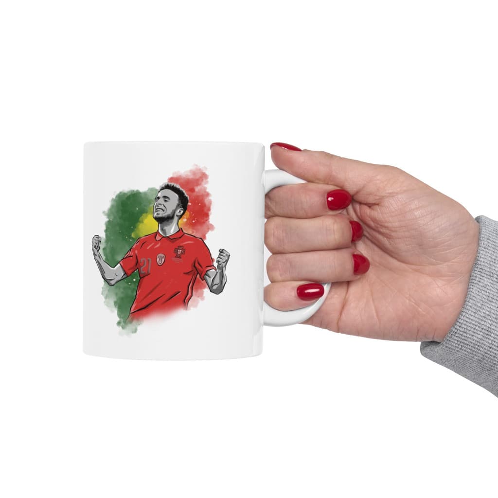 Cana ceramica personalizata, design Portugalia 2024, 330 ml, alba 4