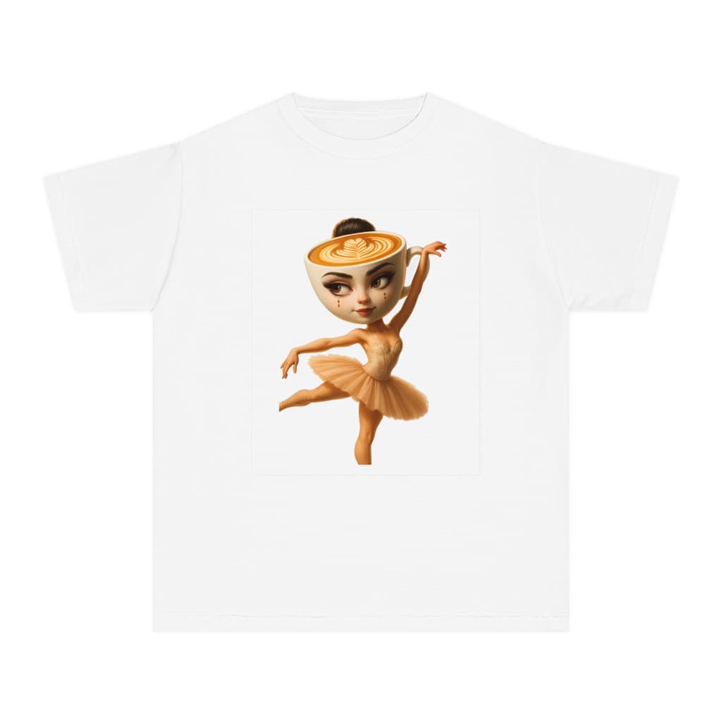 Tricou personalizat alb, copii/adulti, design Ballerina Cappuccina 2, modal, diverse marimi 2