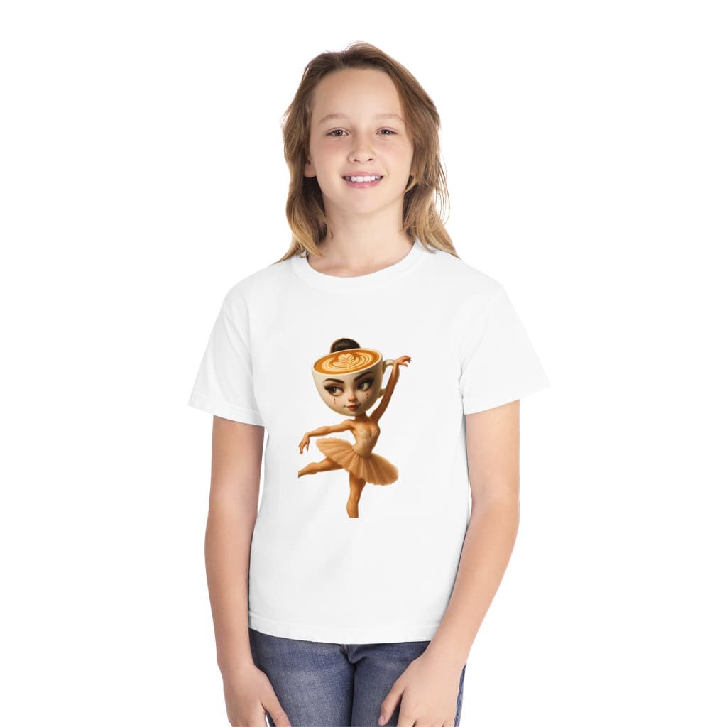 Tricou personalizat alb, copii/adulti, design Ballerina Cappuccina 2, modal, diverse marimi 3