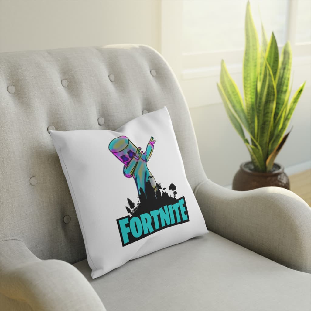 Perna decorativa personalizata, 40 x 40 cm, alba, mata, husa detasabila, model 2 4