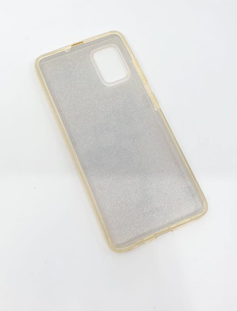 Husa Flowers Glitter pentru Samsung Galaxy S20, cu mesaj, aurie 4