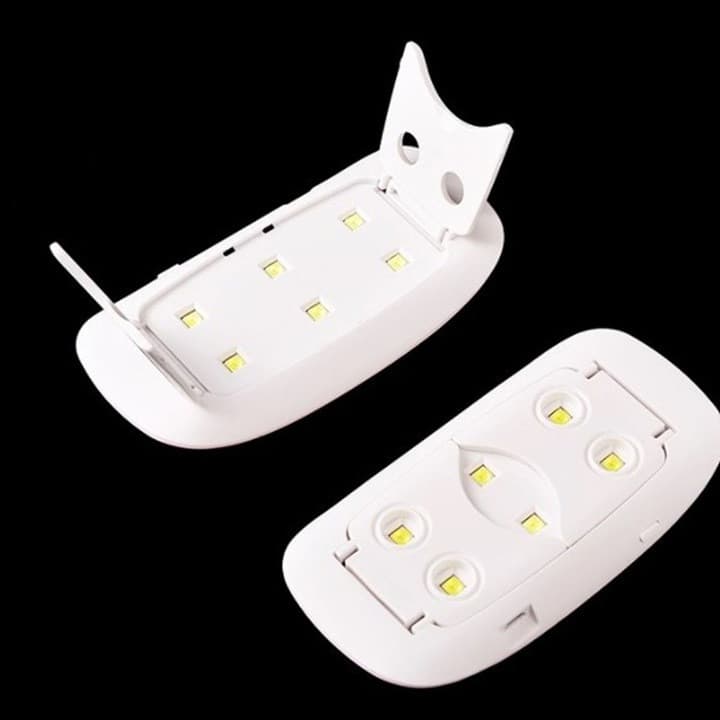 Mini lampa UV Aorlis AO-78030 pentru unghii, 6 LED-uri, 18W, alba 2