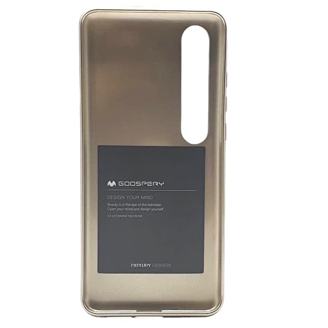 Husa de protectie Mercury Goospery pentru Xiaomi Mi 10/Mi 10 Pro, jelly case, aurie 2