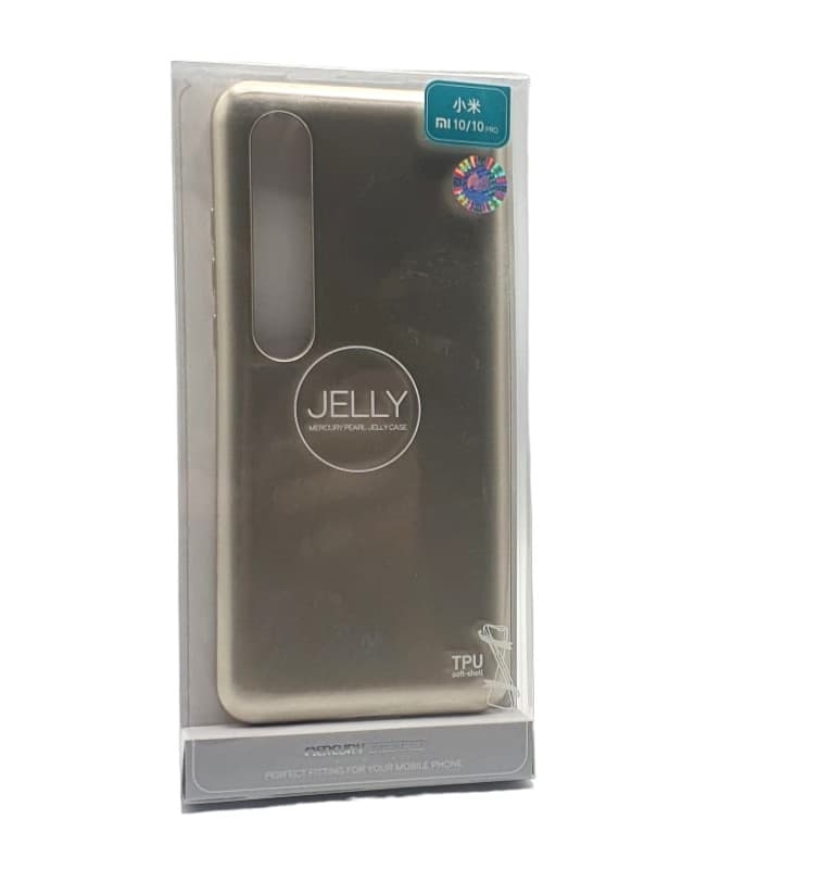 Husa de protectie Mercury Goospery pentru Xiaomi Mi 10/Mi 10 Pro, jelly case, aurie 3