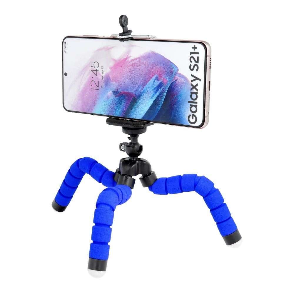 Mini trepied universal pentru telefoane si camere foto, albastru 3