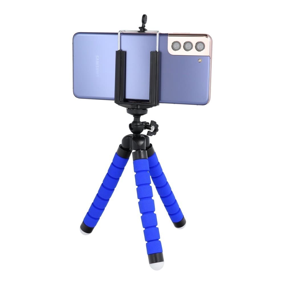 Mini trepied universal pentru telefoane si camere foto, albastru 5