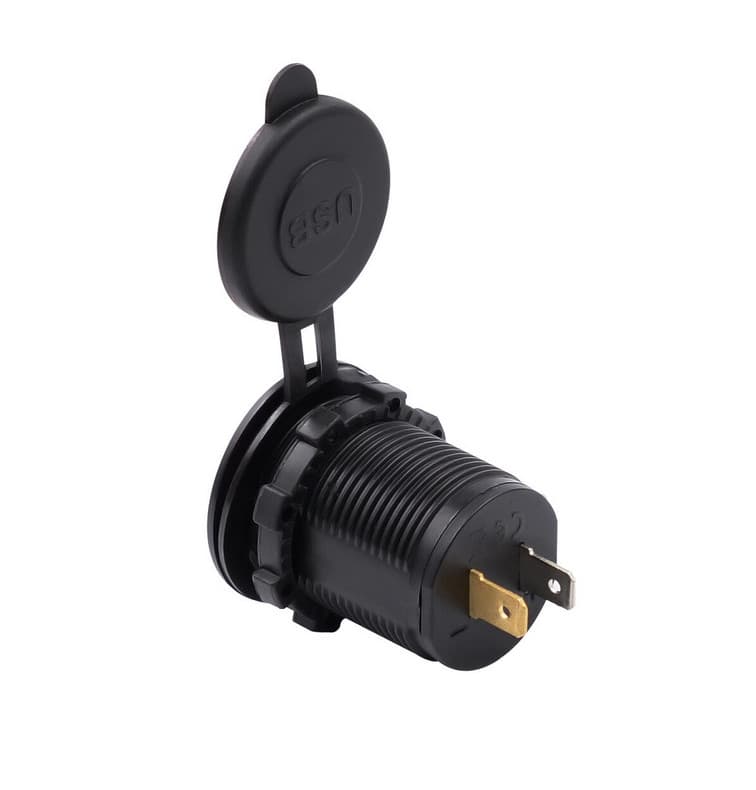 Încărcător Auto 12V/24V - 2.1A, 2 porturi USB, montaj Îngropat + Capac Protecție, pentru Mașină, Camion, Barcă 2