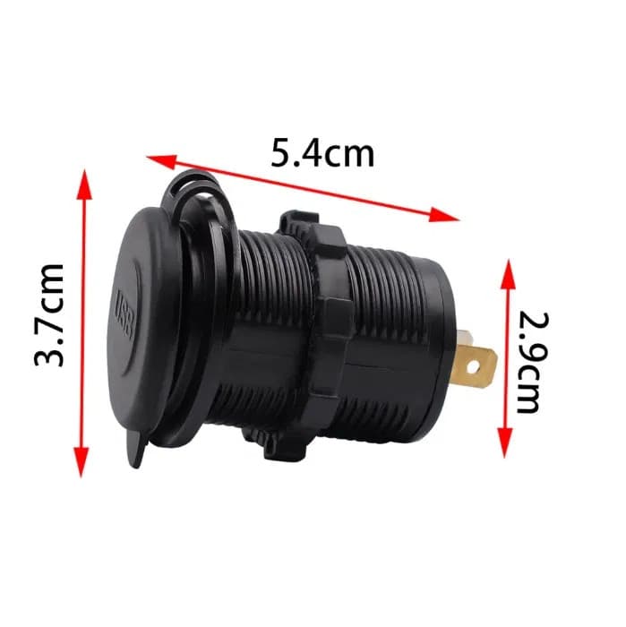Încărcător Auto 12V/24V - 2.1A, 2 porturi USB, montaj Îngropat + Capac Protecție, pentru Mașină, Camion, Barcă 5
