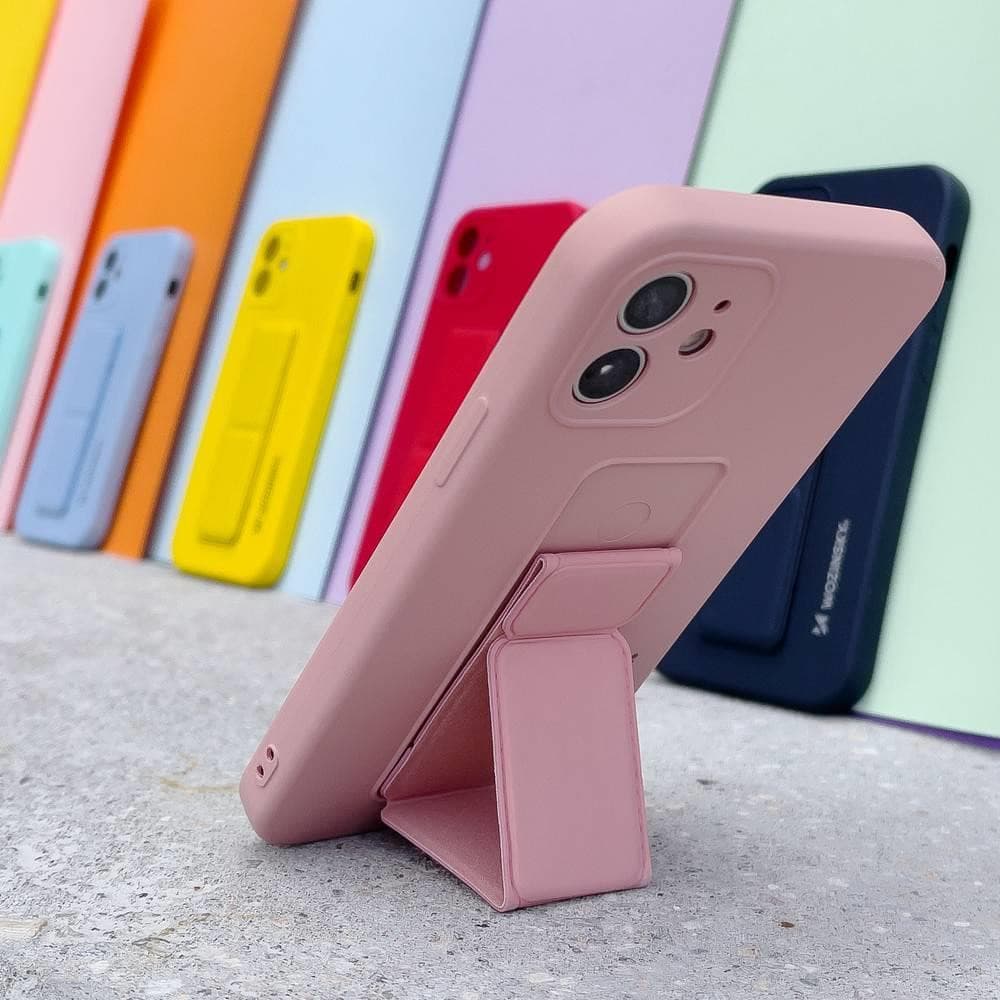 Husa protectie Wozinsky Kickstand pentru Samsung Galaxy A22 4G, galbena 2