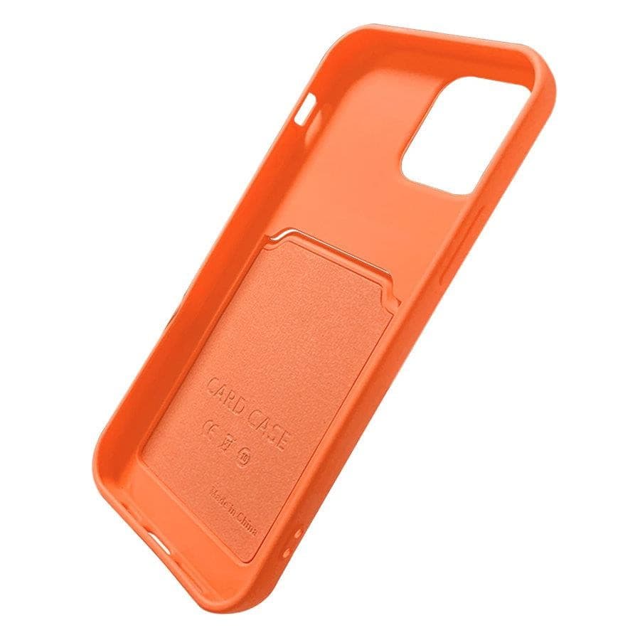 Husa protectie Card Case pentru Apple iPhone 12 Mini, buzunar pentru carduri/cartele, rosu burgundy 4