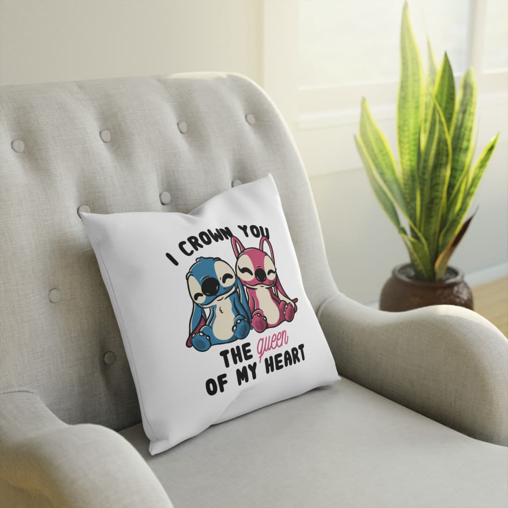 Perna decorativa personalizata, 40 x 40 cm, alba, mata, husa detasabila, model 3 3