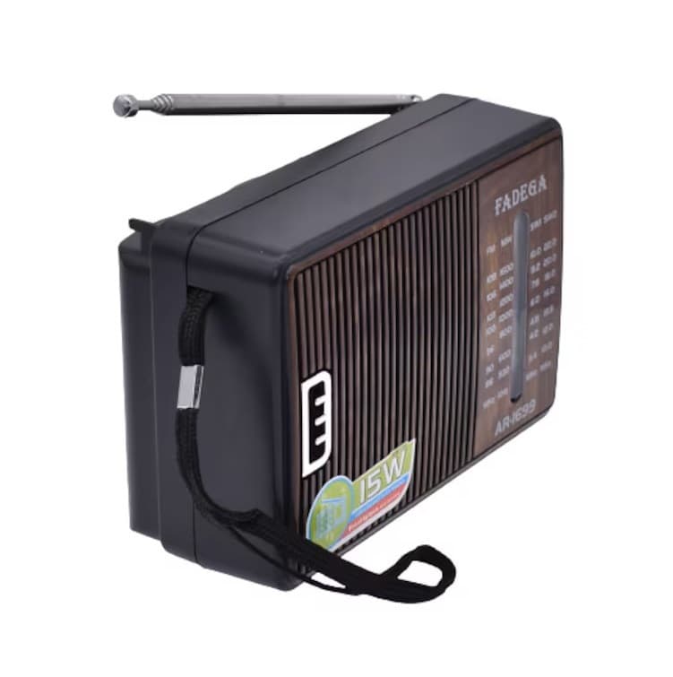 Radio portabil FADEGA AR-1699, 4 benzi de receptie, FM/AM/SW1/SW2, functionare cu 2 baterii R20, maro 2