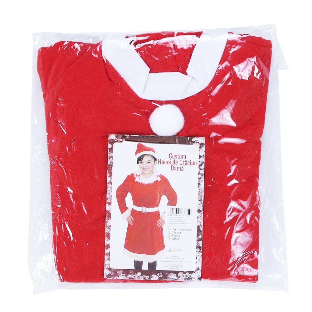 Costum Craciunita, femeie, adult, 3 piese, polar 2