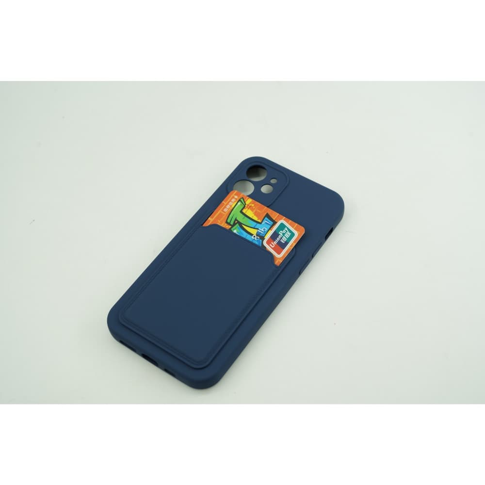 Husa protectie cu suport card compatibila cu Samsung A72 Albastru inchis 2