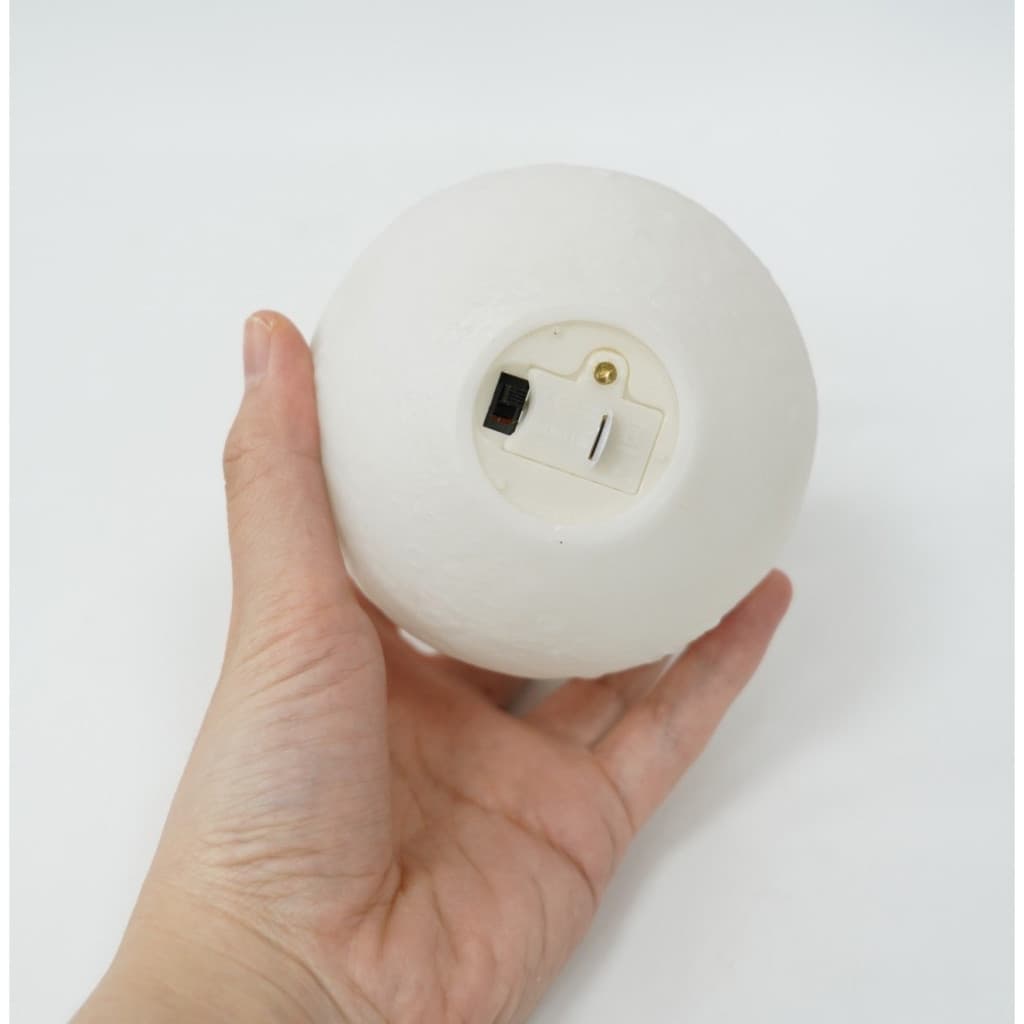 Lampa de veghe 3D Moon Light, lumina LED alb cald, alimentare baterii, 10 cm 5