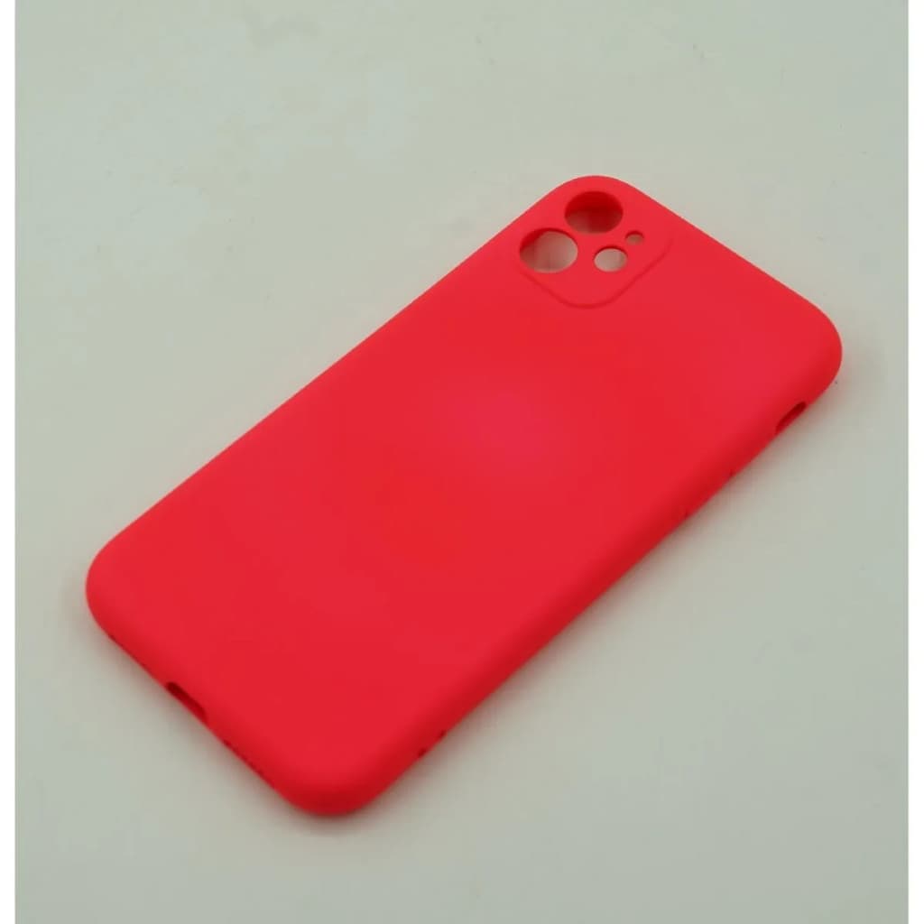 Husa Apple iPhone 12, Luxury Silicone, catifea in interior, protectie camere, rosie 4