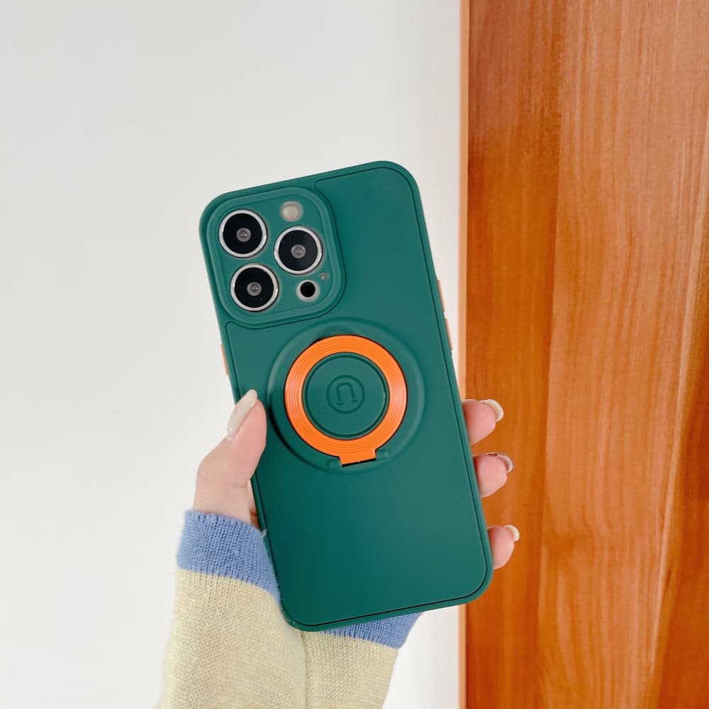 Husa protectie MagSafe TPU pentru Apple iPhone 13 Mini, protectie camere, verde 2